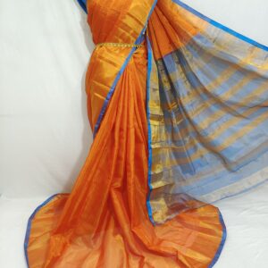 Mangalagiri Pure Pattu High Quality Zari Warp Tissue Sarees