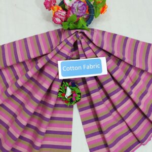 Mangalagiri Cotton Stripe Fabric (Unstiched)