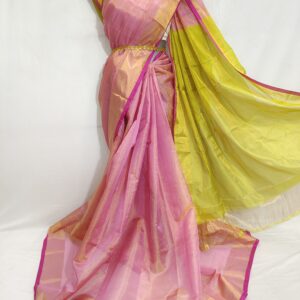 Mangalagiri Pure Pattu High Quality Zari Warp Tissue Sarees