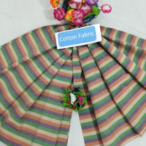 Mangalagiri Cotton Stripe Fabric (Unstiched)
