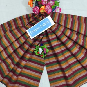Mangalagiri Cotton Stripe Fabric (Unstiched)