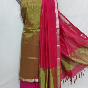 Mangalagiri Pattu Buta Dress Material Set (Unstiched)