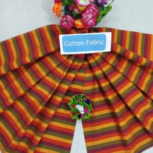 Mangalagiri Cotton Stripe Fabric (Unstiched)