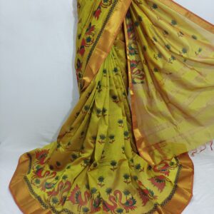 Mangalagiri Pattu Digital Print Saree