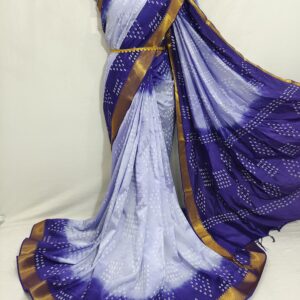 Mangalagiri Pattu Shibhori Dyeing Small jari Border Sarees