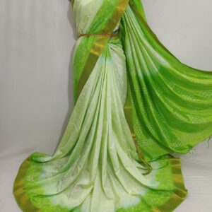 Mangalagiri Pattu Shibhori Dyeing Small jari Border Sarees