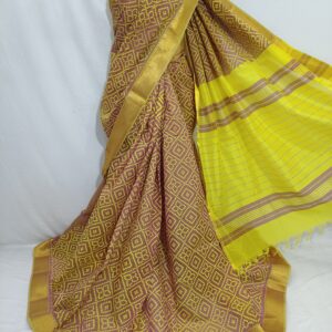 Mangalagiri Pattu Digital Print Saree