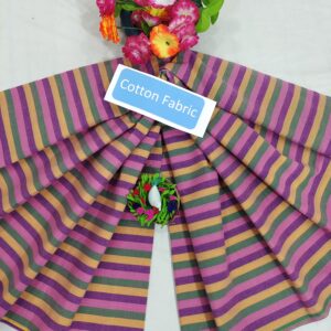 Mangalagiri Cotton Stripe Fabric (Unstiched)