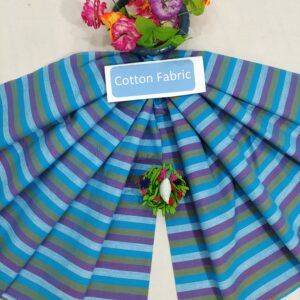 Mangalagiri Cotton Stripe Fabric (Unstiched)