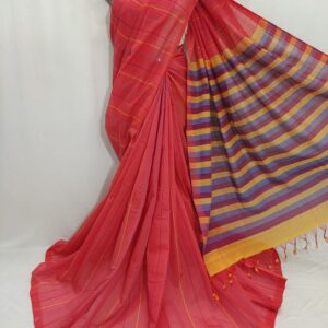 Mangalagiri Pure Handloom Cotton Stripe Sarees