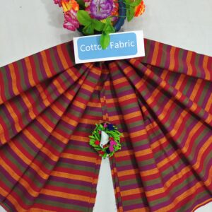 Mangalagiri Cotton Stripe Fabric (Unstiched)