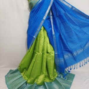 Mangalgiri Exclusive Pattu Kanchi Border Middle Check Voni Lehenga Sets