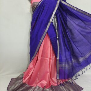 Mangalgiri Exclusive Pattu Kanchi Border Middle Check Voni Lehenga Sets