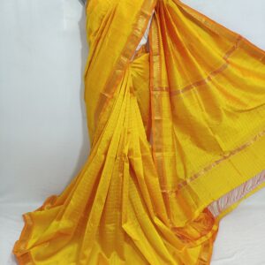 Mangalagiri Pattu Zari Border Middle Zari Check Sarees