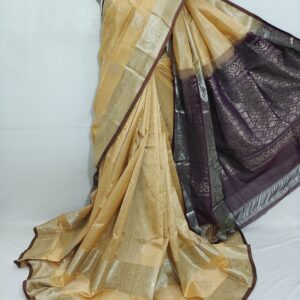 Mangalagiri pure Pattu Kanchi Border all over check s Buta work Sarees