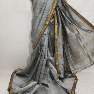 Mangalagiri Pattu Zari Border Middle Zari Check Sarees