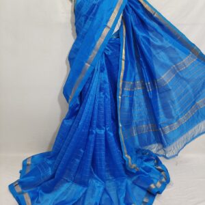 Mangalagiri Pattu Zari Border Middle Zari Check Sarees