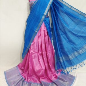 Mangalgiri Exclusive Pattu Kanchi Border Middle Check Voni Lehenga Sets