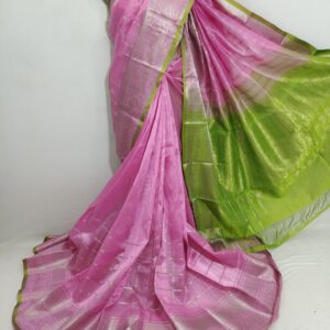 Mangalagiri pure Pattu Kanchi Border all over check s Buta work Sarees