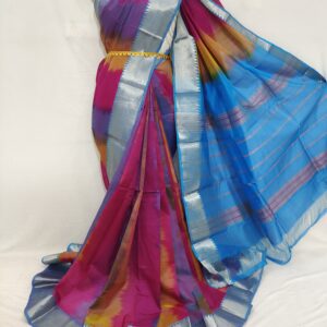 Mangalagiri Pattu Zari Border Ekkat Sarees