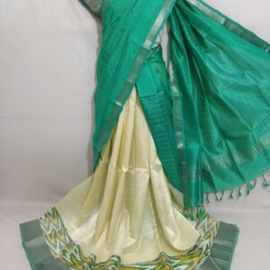 Mangalgiri Exclusive Pattu Pochampalli Border Middle Check Voni Lehenga Sets