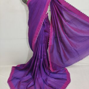 Mangalagiri Pattu Plain  & Cut Work Sarees