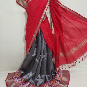Mangalgiri Exclusive Pattu Pochampalli Border Middle Check Voni Lehenga Sets