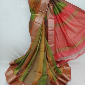 Mangalagiri Pattu Zari Border Ekkat Sarees