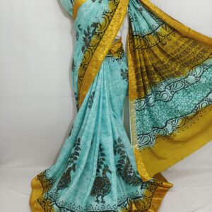 Mangalagiri Kalamkari Cotton Sarees